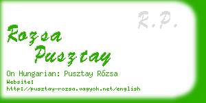 rozsa pusztay business card